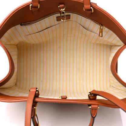 Louis Vuitton Raffia Calfskin Monogram Giant Onthego GM Tan 5 of 21