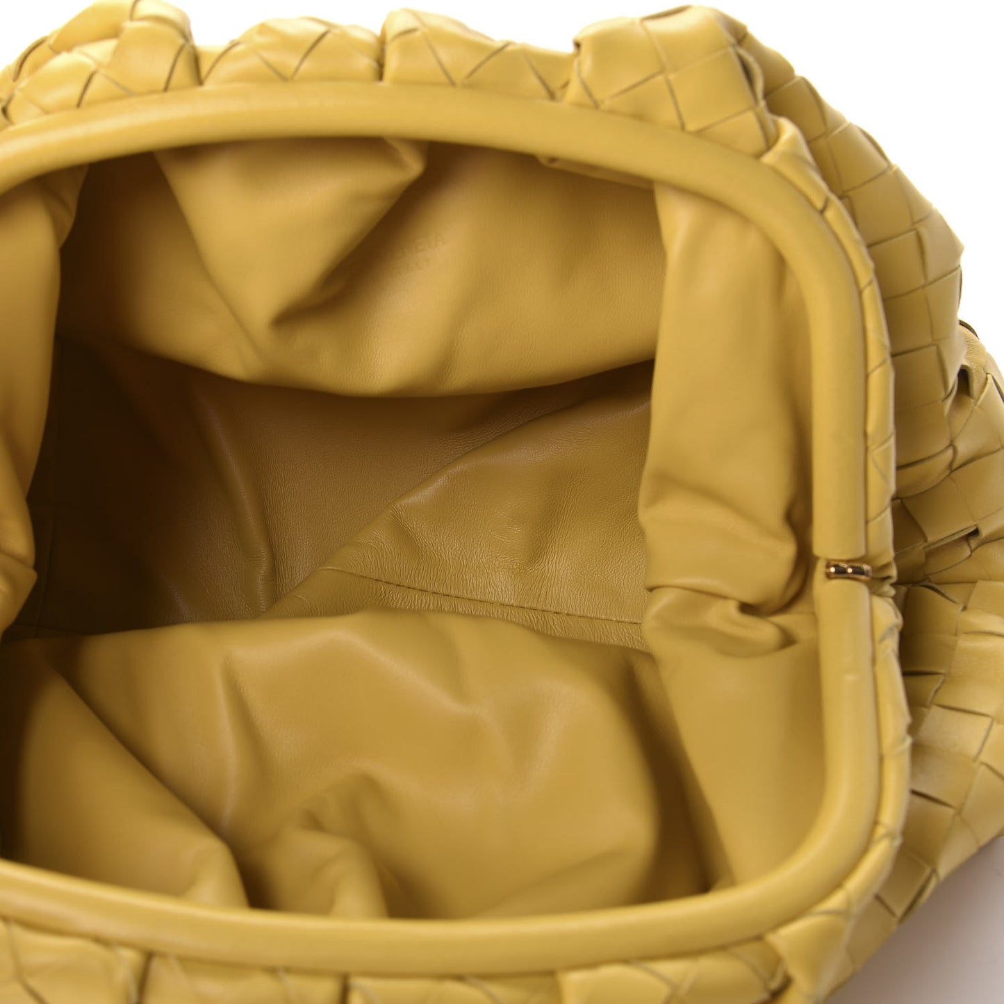 Nappa Maxi Intrecciato The Pouch Oversized Clutch Corn