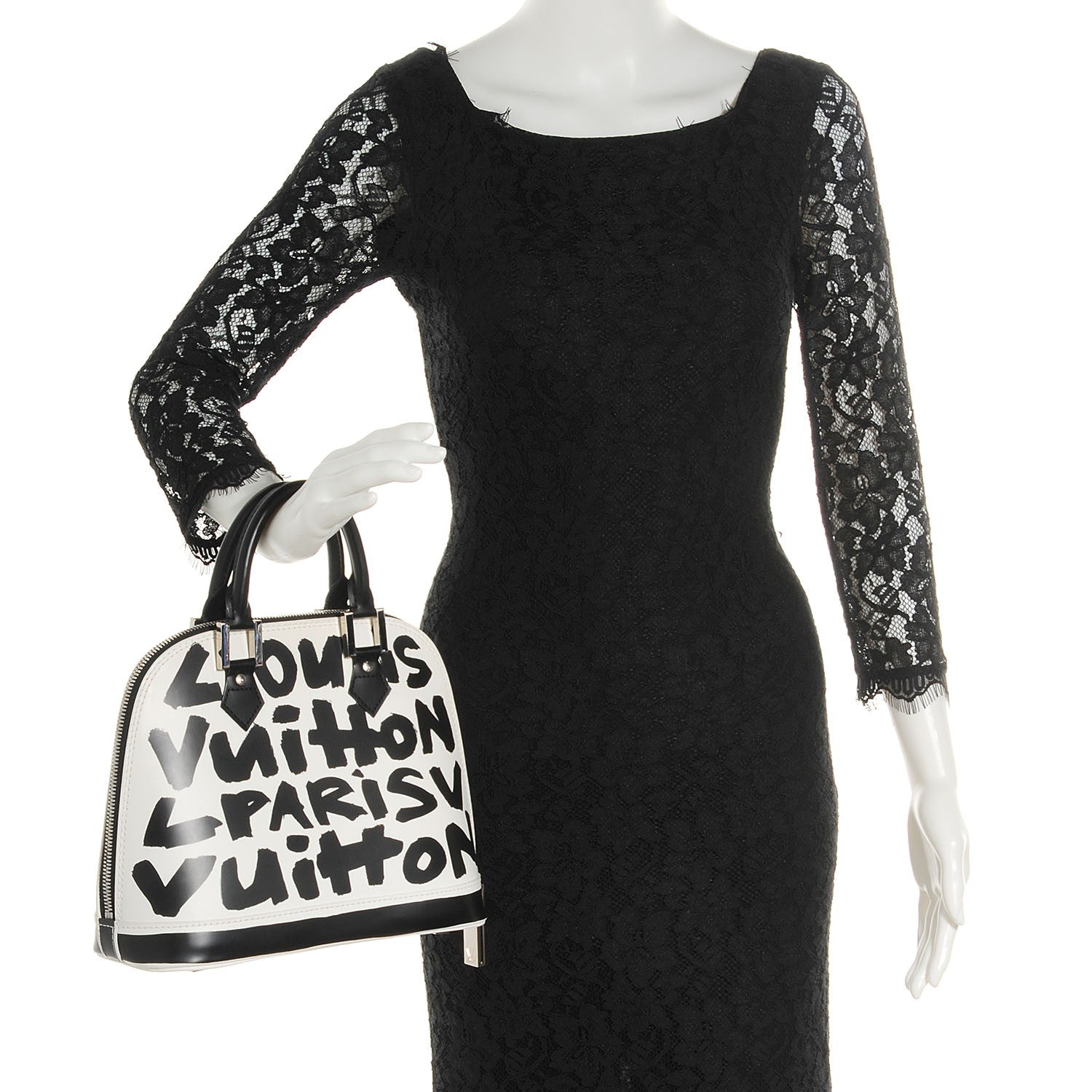 Louis Vuitton Graffiti Alma MM Black 7 of 7