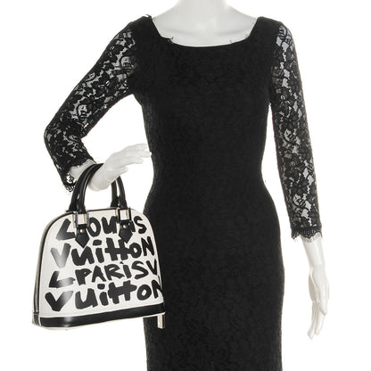 Louis Vuitton Graffiti Alma MM Black 7 of 7