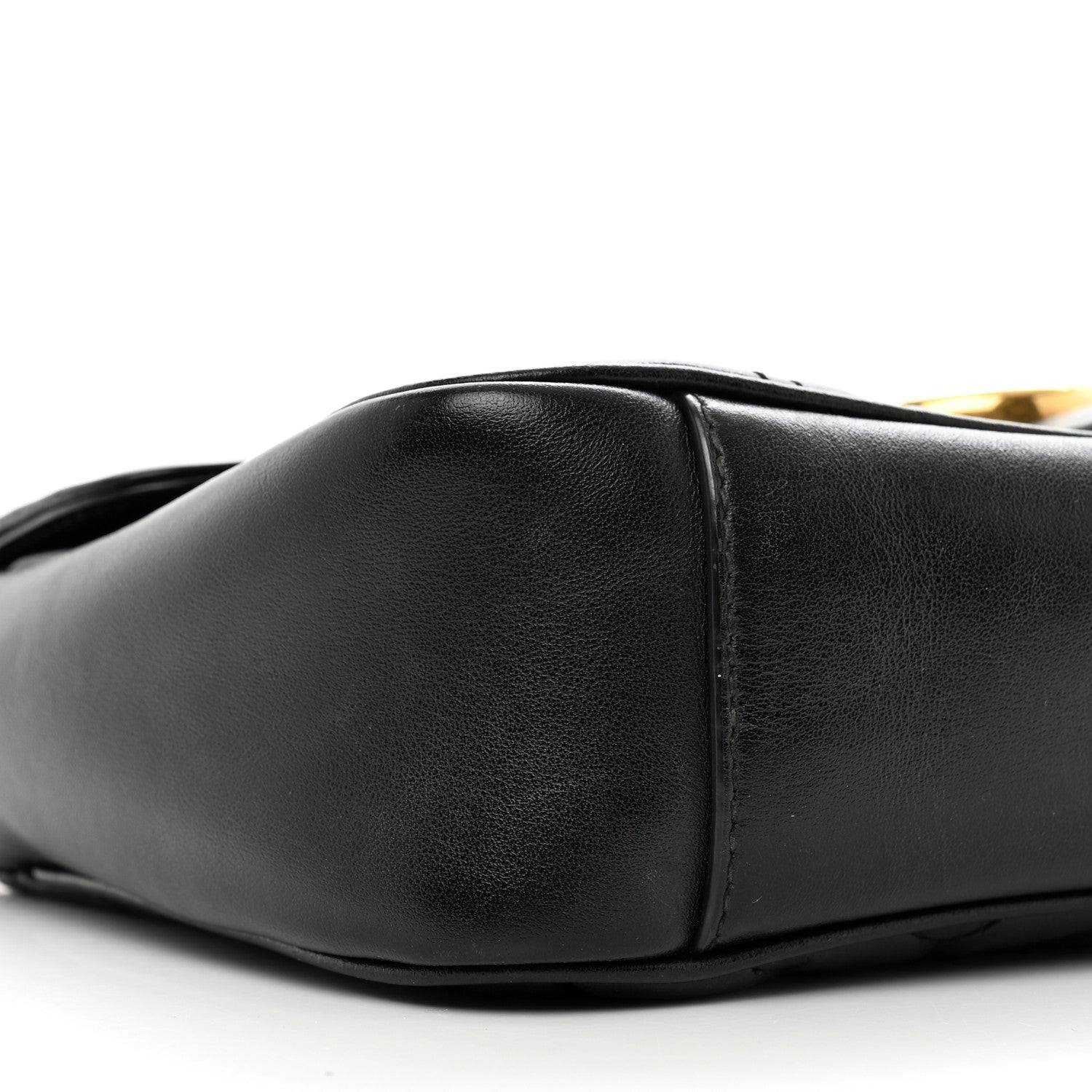 Gucci Calfskin Matelasse Small GG Marmont Shoulder Bag Black 9 of 14