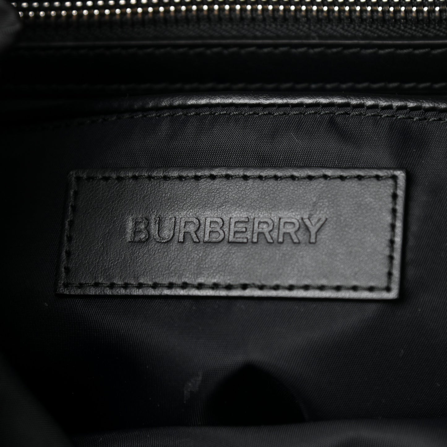 Nylon Logo Print Medium Rucksack Backpack Black