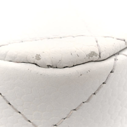 Chanel Caviar Quilted Medium Double Flap Bijoux Chain White 11 of 17