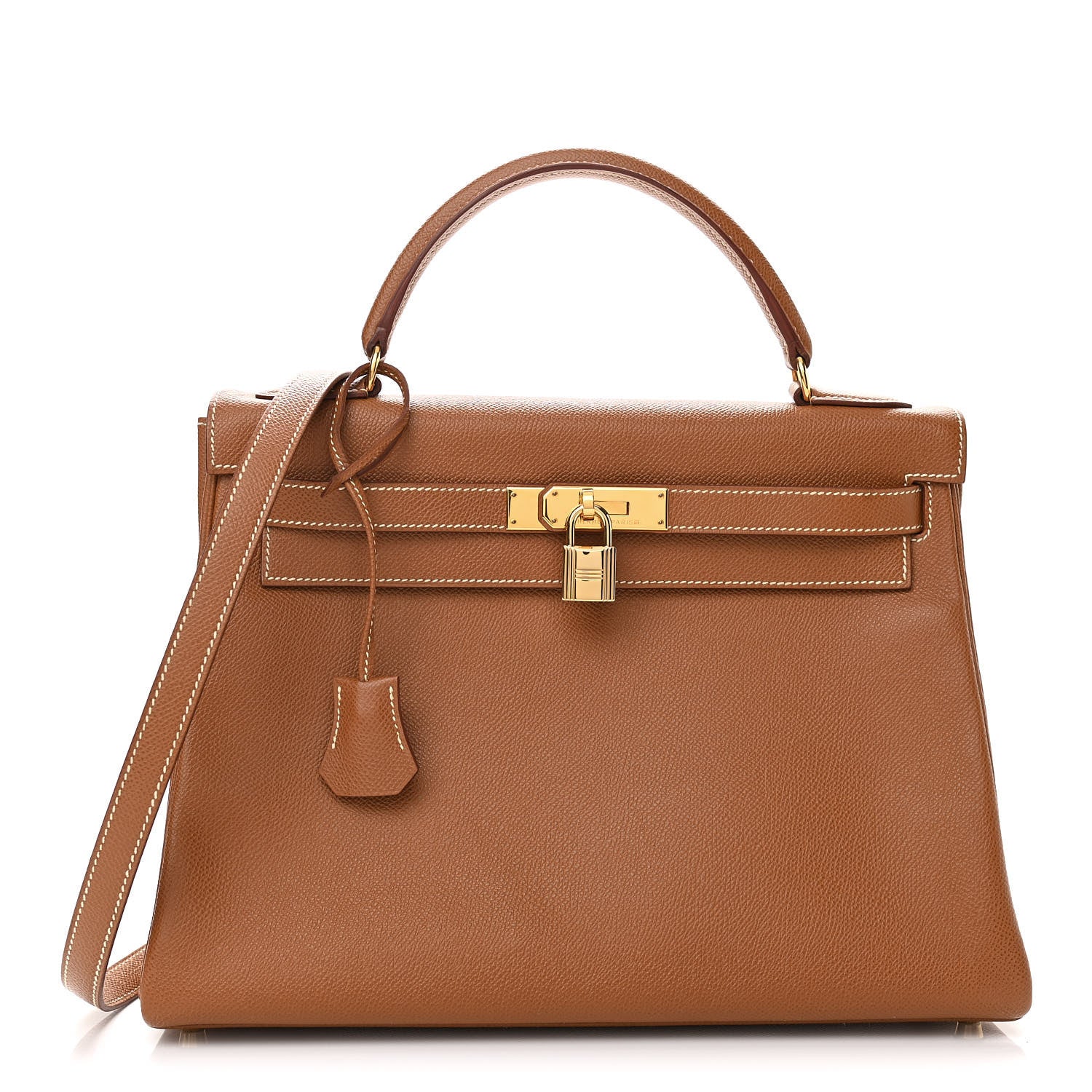Hermes Courchevel Kelly Retourne 32 Gold 1 of 12