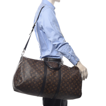 Louis Vuitton Monogram Macassar Keepall Bandouliere 55 3 of 11