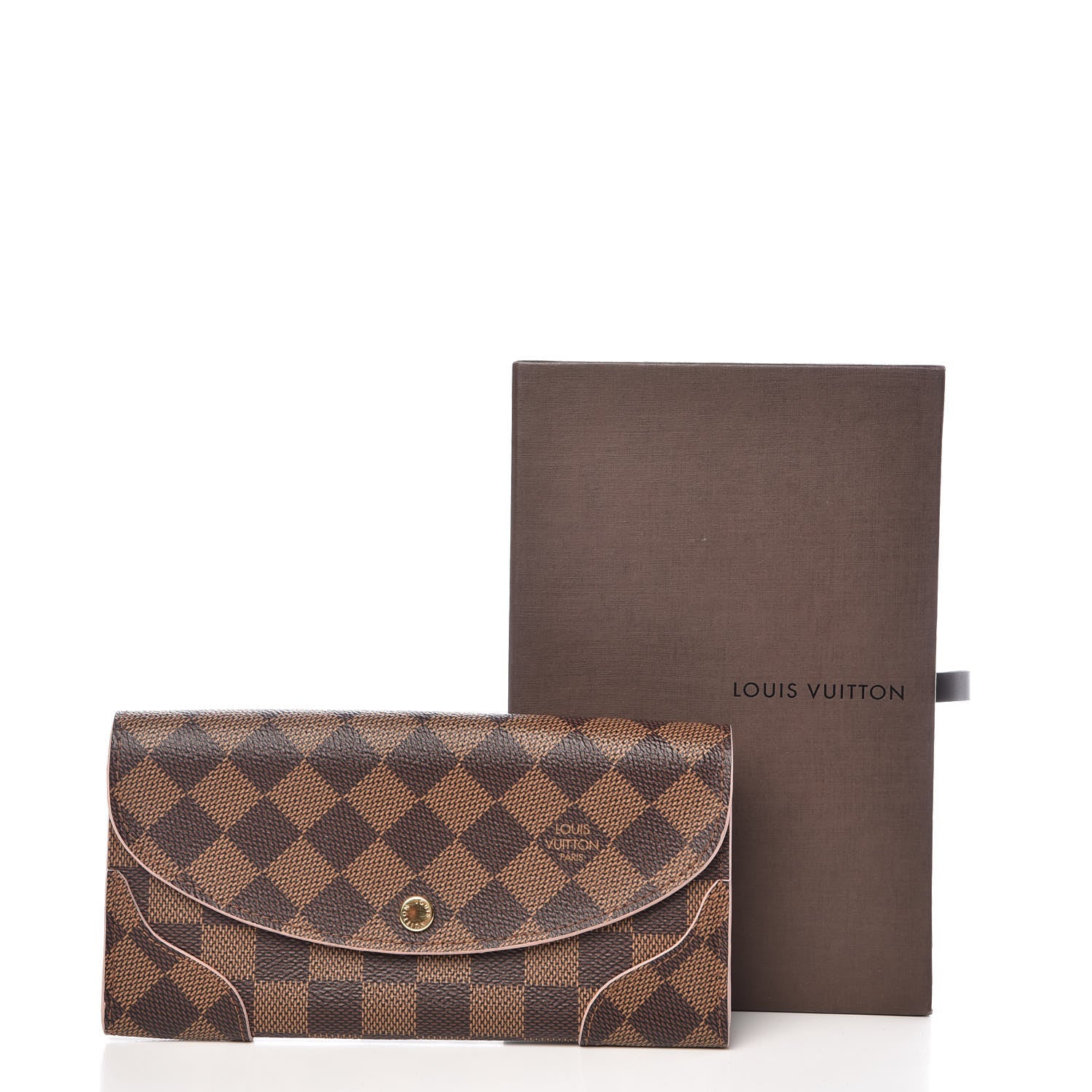 Louis Vuitton Damier Ebene Caissa Wallet Rose Ballerine 10 of 10