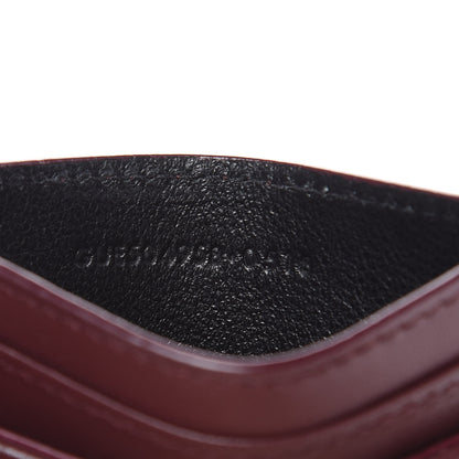 Saint Laurent Nappa Y Quilted Monogram LouLou Credit Card Case Rouge Legion 6 of 7