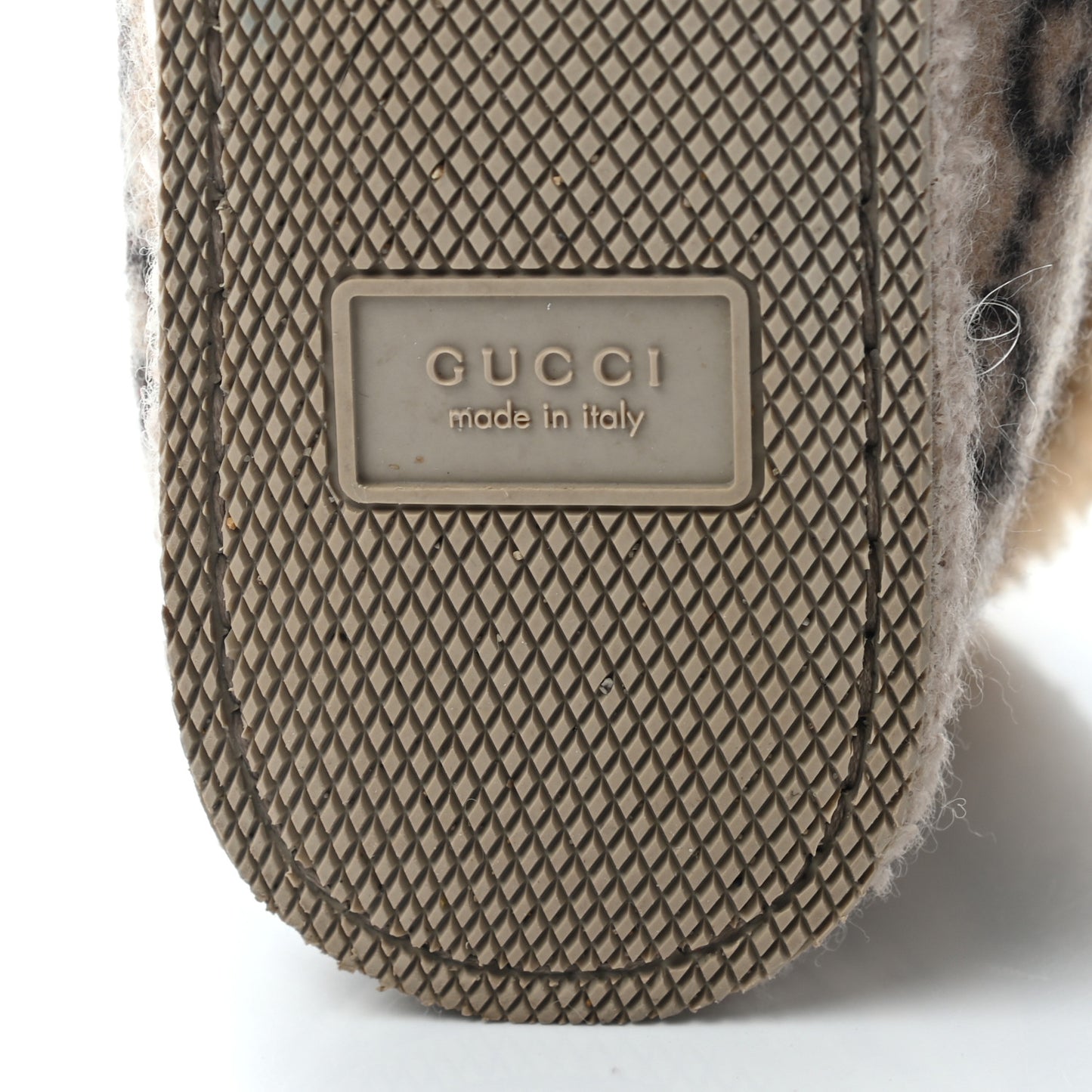 Covered Wool GG Monogram Womens Fria Horsebit Ankle Boots 40 Beige Ebony Butterscotch