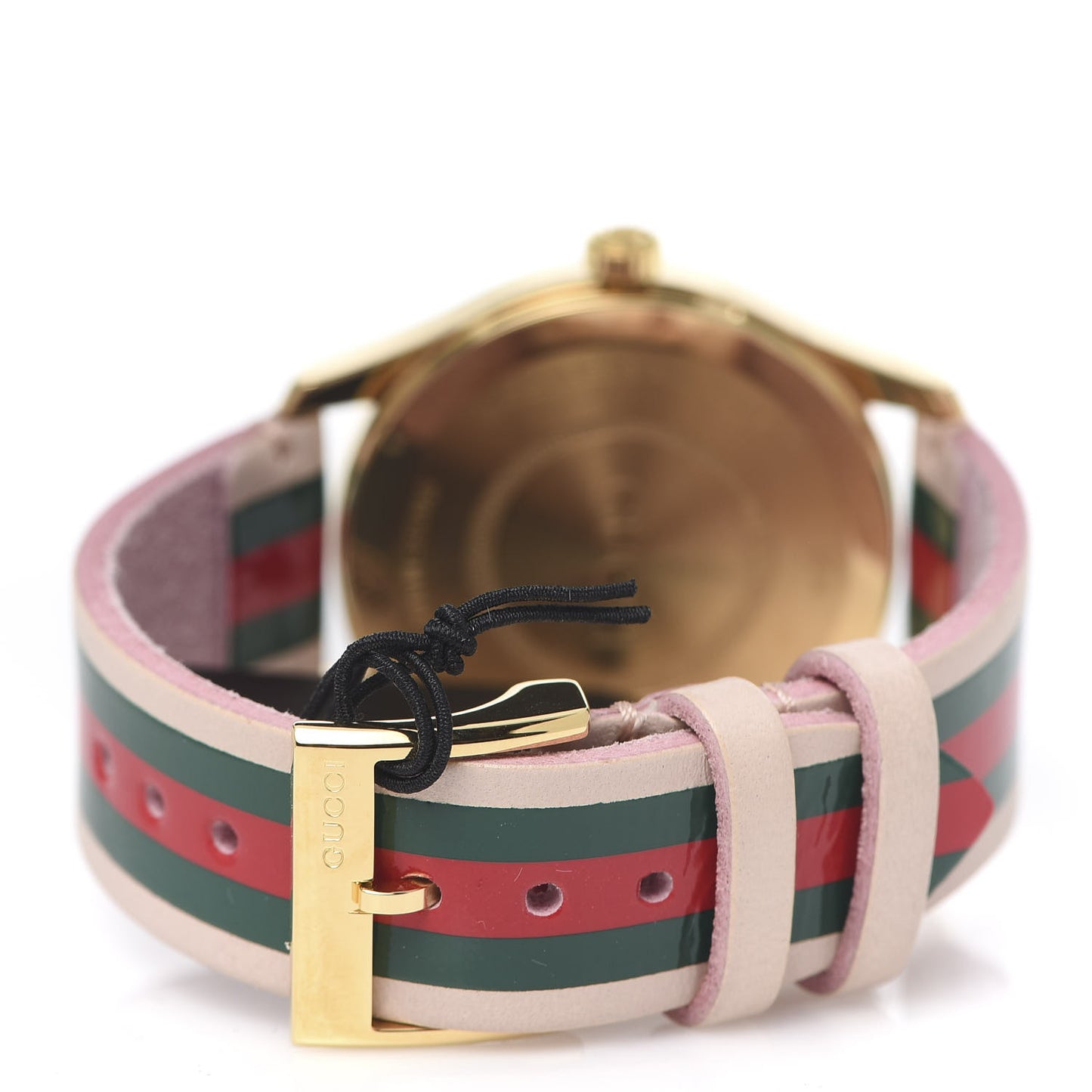 Stainless Steel Calfskin 38mm G-Timeless Stripe Web Quartz Watch Pink