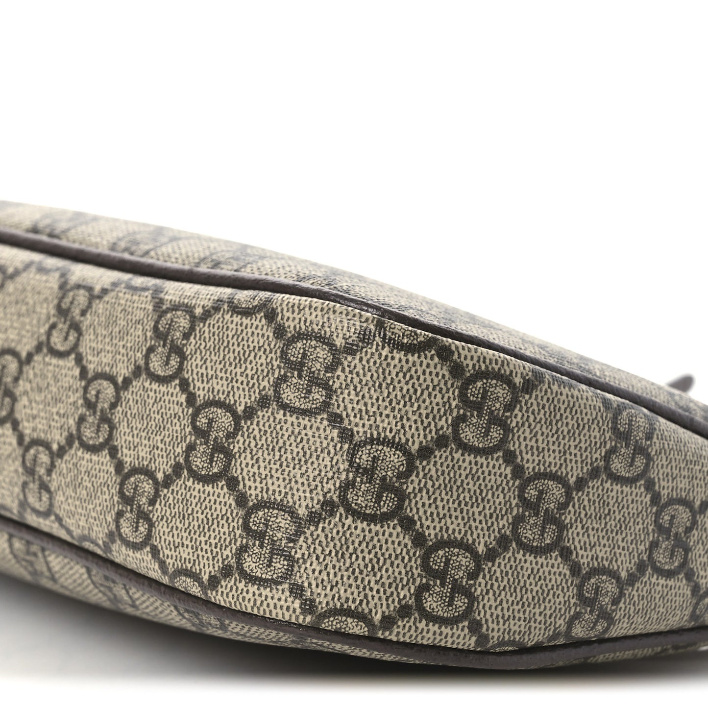 GG Supreme Monogram Textured Dollar Calfskin Small Ophidia Hobo Beige Ebony New Acero