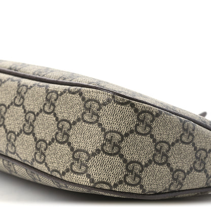 Gucci GG Supreme Monogram Textured Dollar Calfskin Small Ophidia Hobo Beige Ebony New Acero 10 of 10