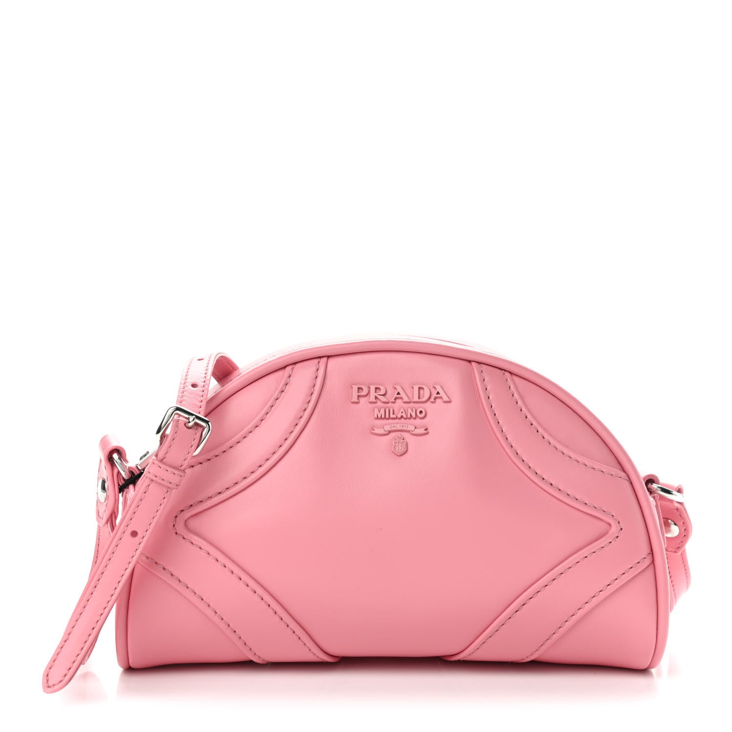 Prada Soft Calfskin Bowling Crossbody Bag Petalo 1 of 9