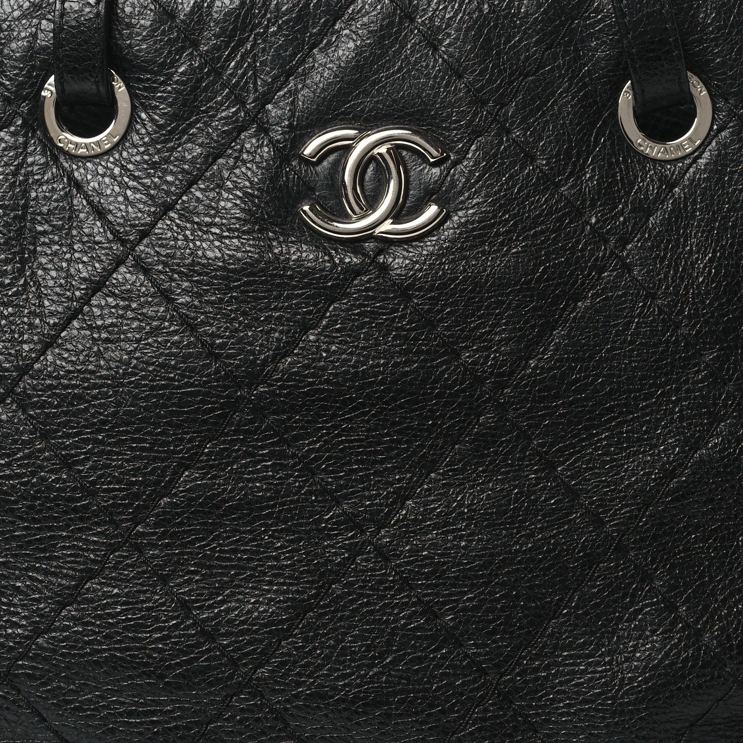 Chanel Glazed Calfskin Large On The Road Tote Black 8 of 12