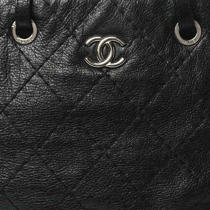 Chanel Glazed Calfskin Large On The Road Tote Black 8 of 12