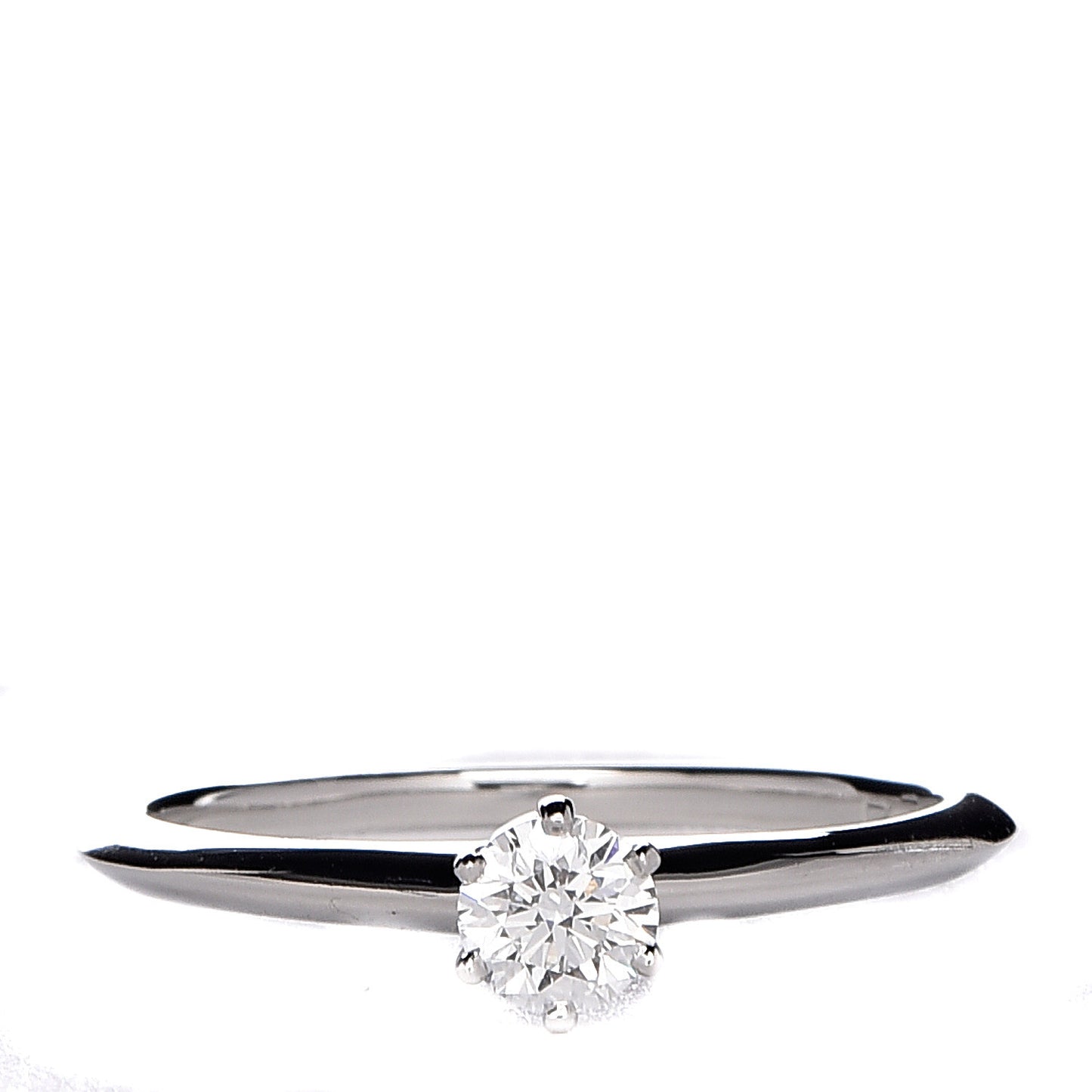 Platinum Diamond .24ct Solitaire Engagement Ring 50 5.5