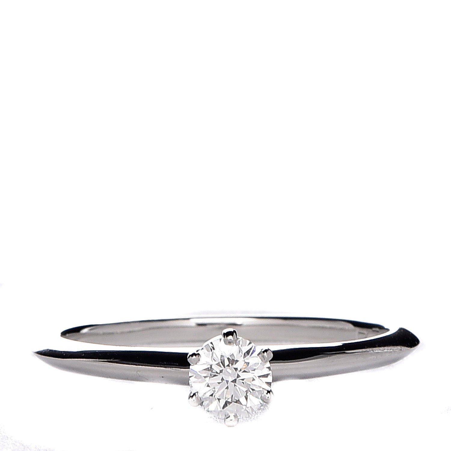 Tiffany Platinum Diamond .24ct Solitaire Engagement Ring 50 5.5 1 of 6
