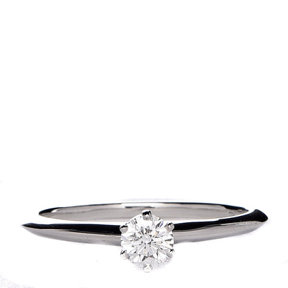 Tiffany Platinum Diamond .24ct Solitaire Engagement Ring 50 5.5 1 of 6