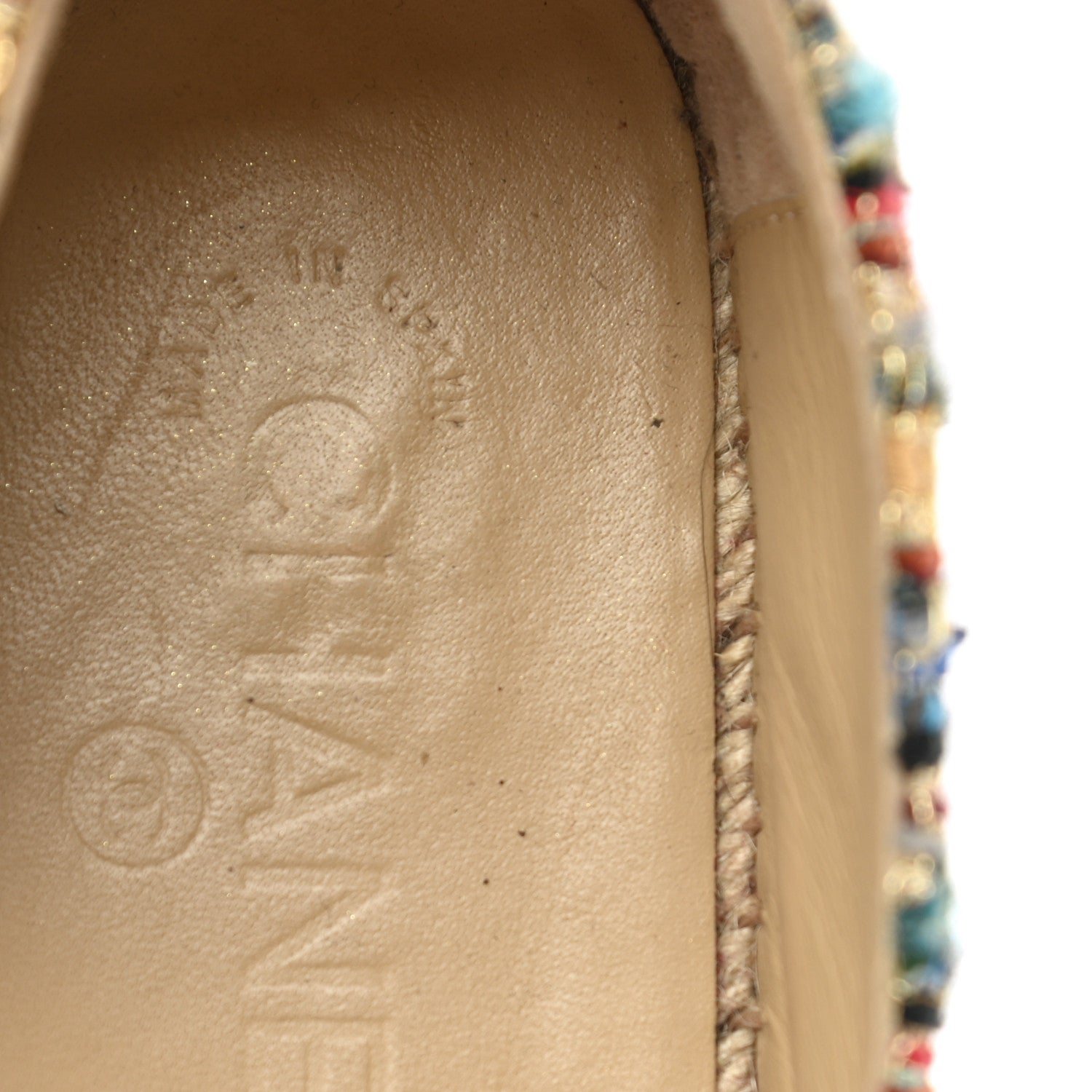 Chanel Tweed Grosgrain CC Espadrilles 39 Multicolor Black 11 of 12