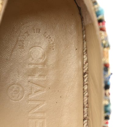 Chanel Tweed Grosgrain CC Espadrilles 39 Multicolor Black 11 of 12