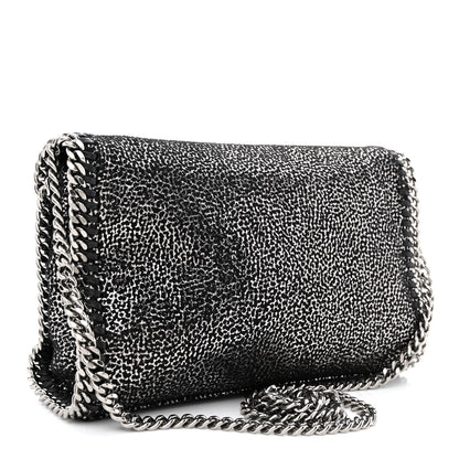 Stella McCartney Chamois Shiny Dotted Mini Falabella Crossbody Bag Ruthenium 3 of 12