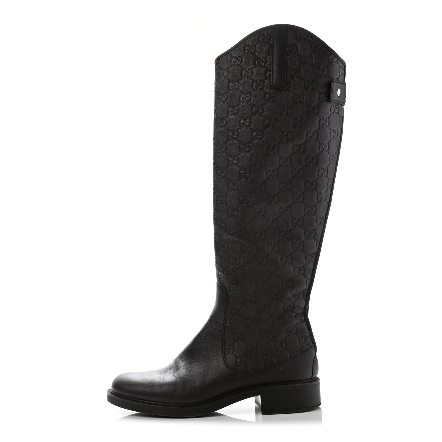Gucci Guccissima Calfskin Miro Soft Knee High Riding Boots 39 Chocolate 1 of 14