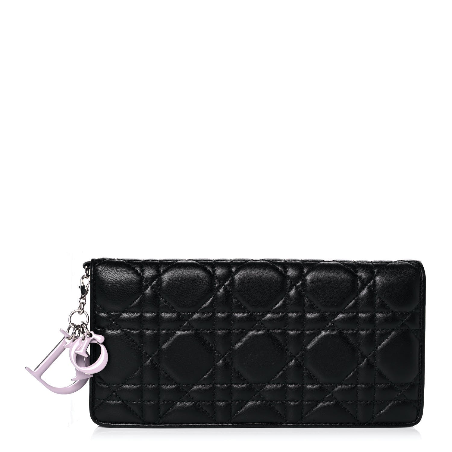 Christian Dior Lambskin Cannage Rendezvous Wallet Black 1 of 10