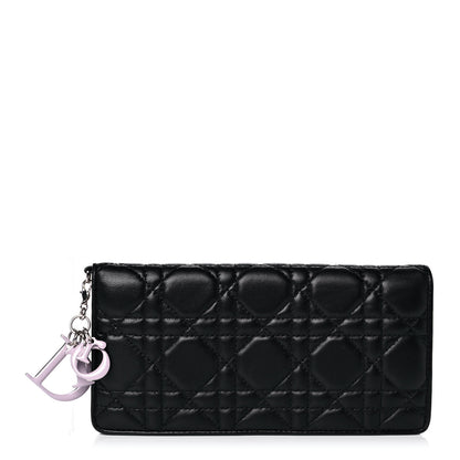 Christian Dior Lambskin Cannage Rendezvous Wallet Black 1 of 10