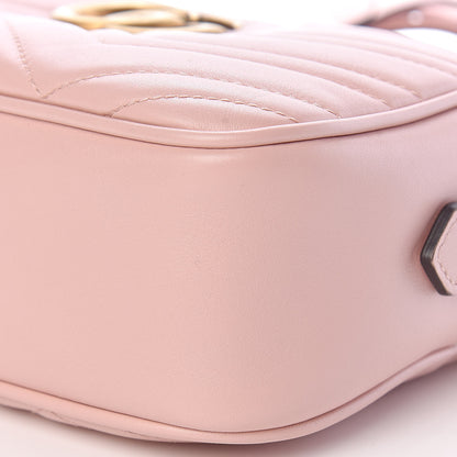 Gucci Calfskin Matelasse Small GG Marmont Chain Shoulder Bag Perfect Pink 10 of 10