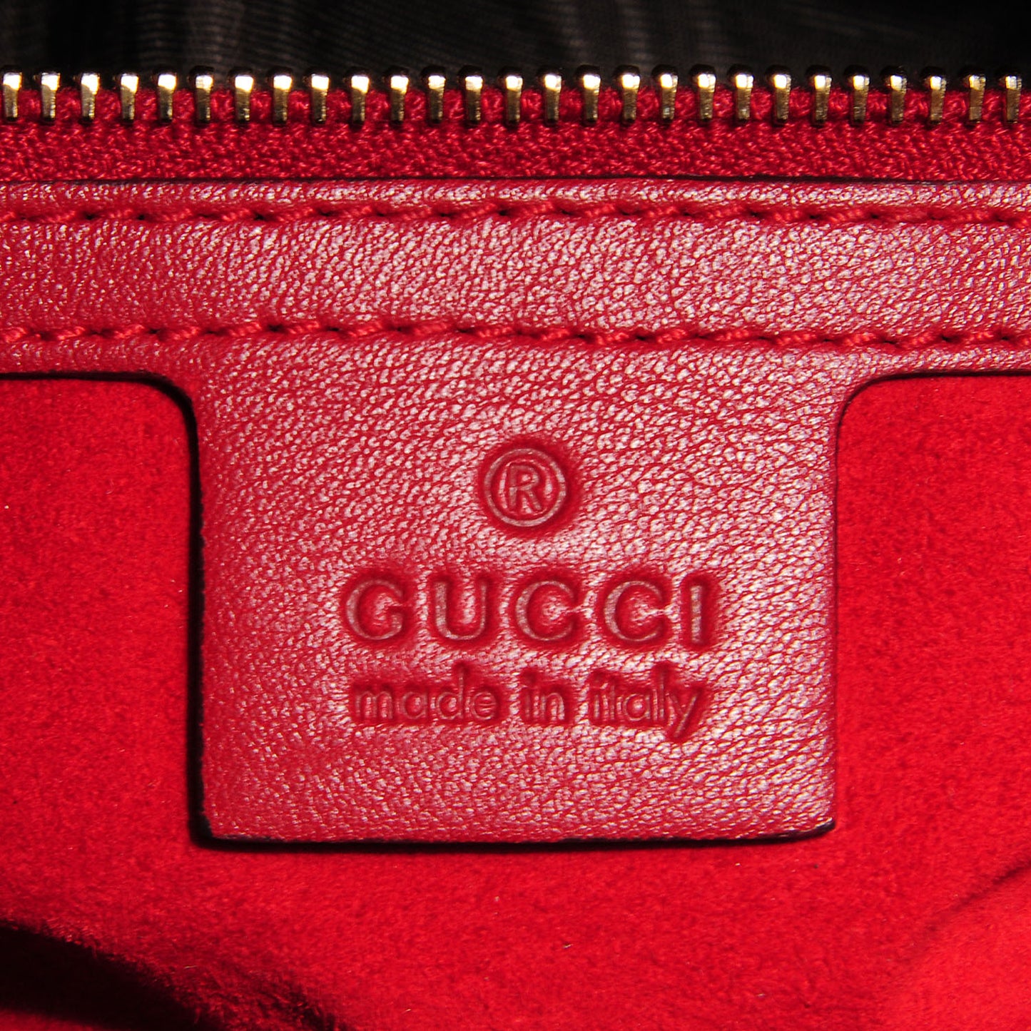 Patent Guccissima Medium Mayfair Tote Red