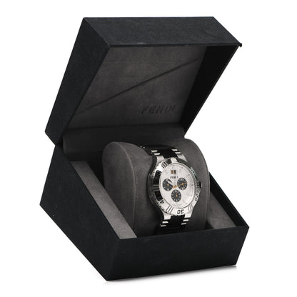 Fendi Stainless Steel Rubber 43mm Orologi Chronograph Quartz Watch 5 of 5