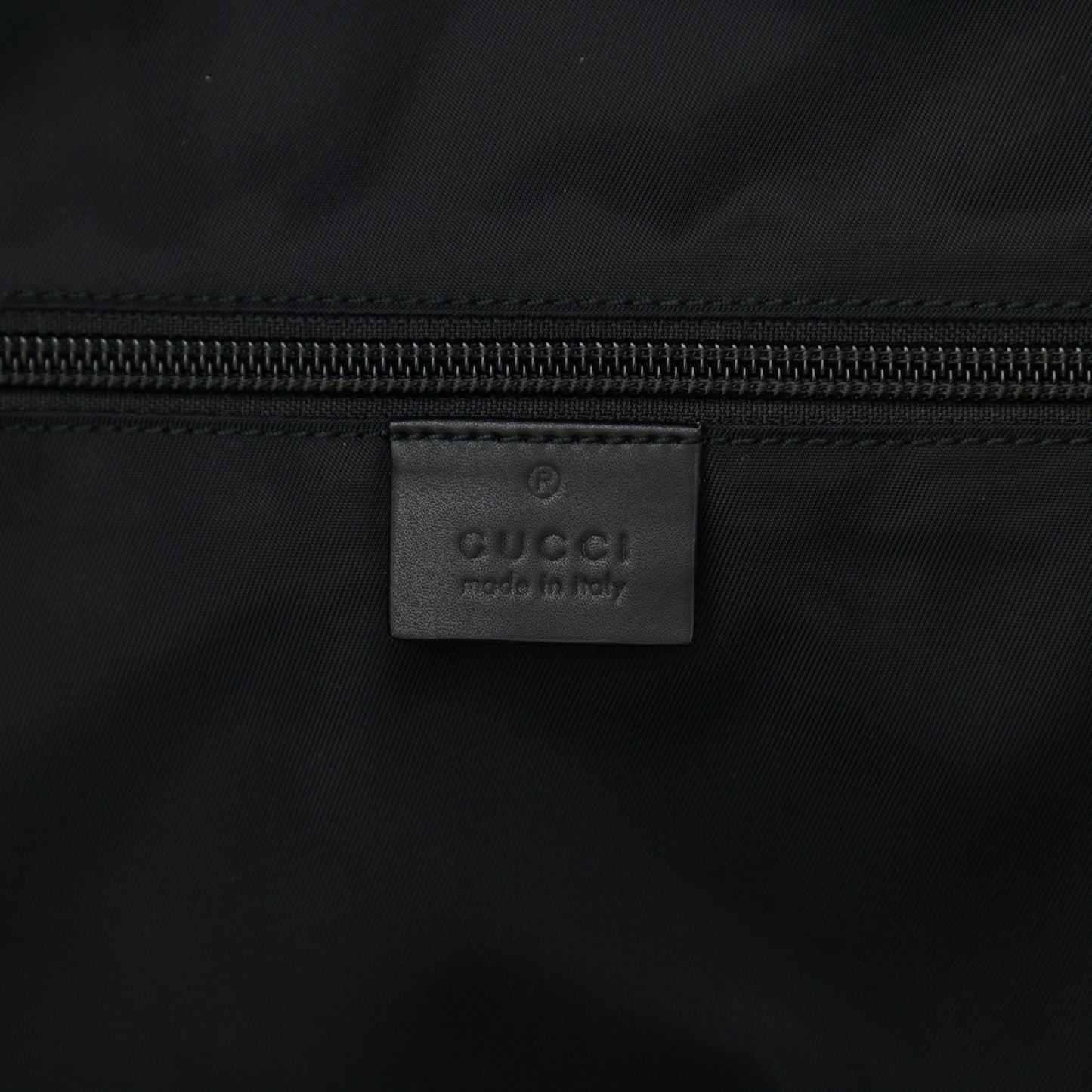 Techno Canvas Appia Calfskin Web Tote Backpack Black