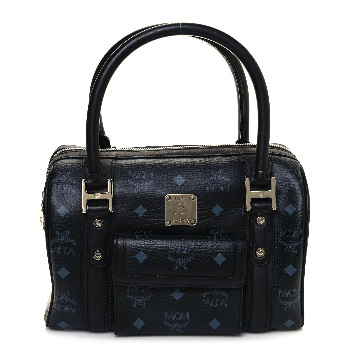 MCM Visetos Small Boston Bag Black 1 of 16