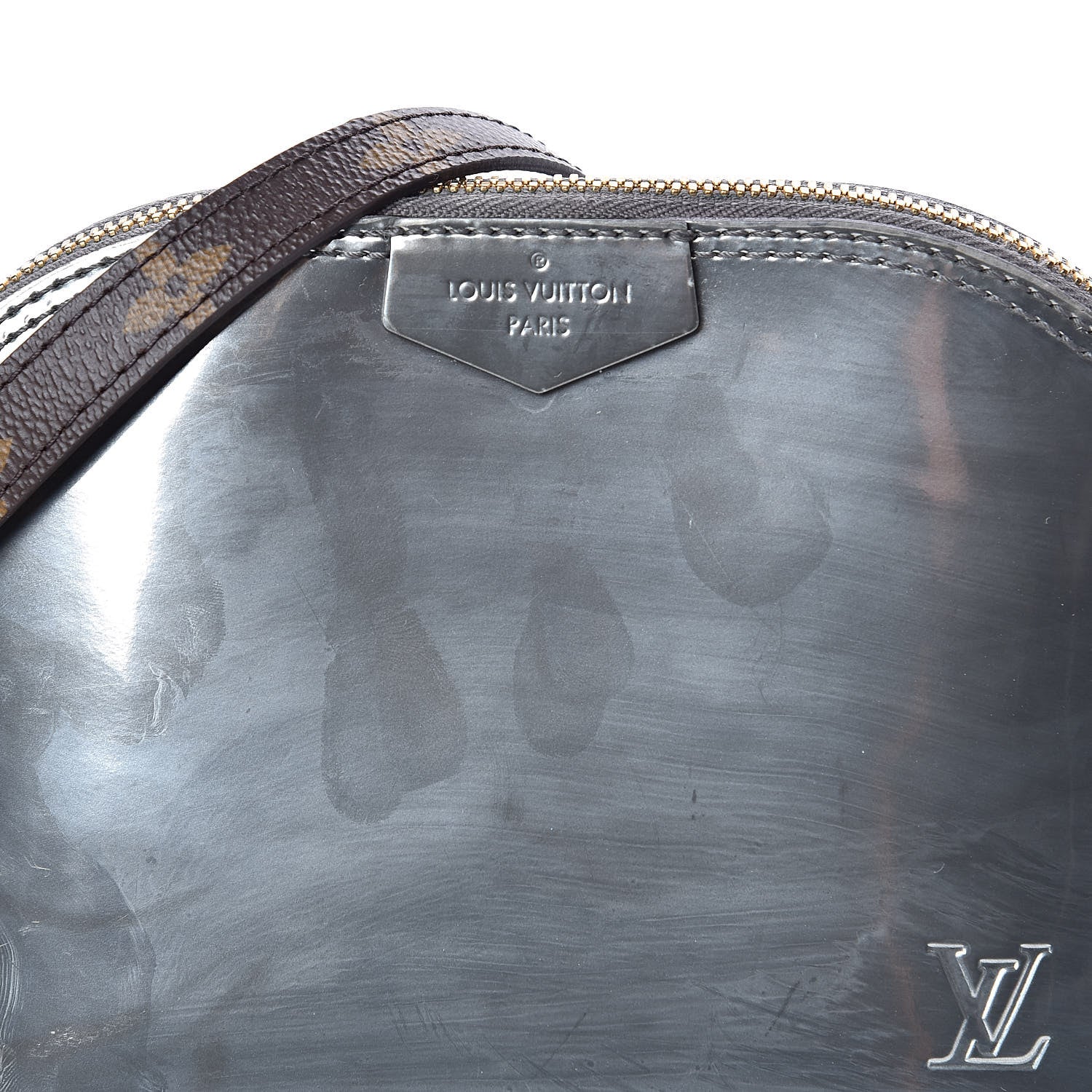 Louis Vuitton Patent Monogram Miroir Mirror Mini Alma Gris Metal 7 of 13