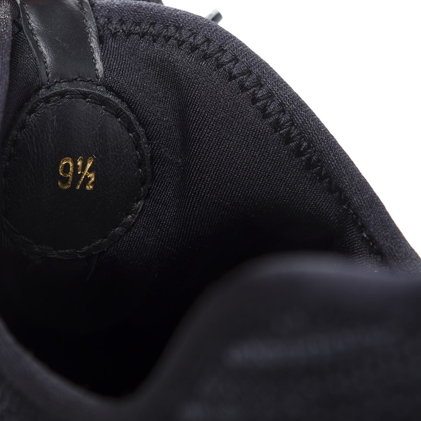 Metallic Patent Suede Run Away Sneakers 9.5 Black Gold
