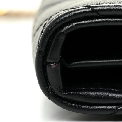 Versace Lambskin Quilted Medusa Wallet On Chain Crossbody Black 10 of 23