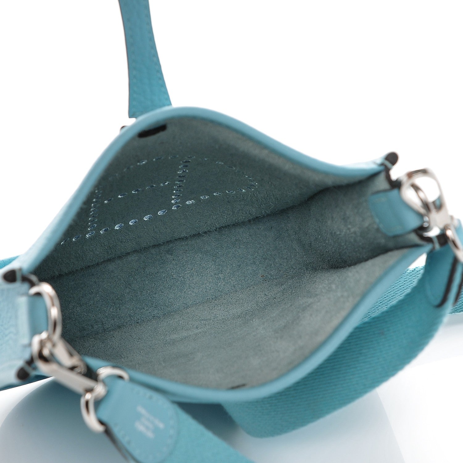 Hermes Taurillon Clemence Evelyne TPM Bleu Atoll 7 of 8