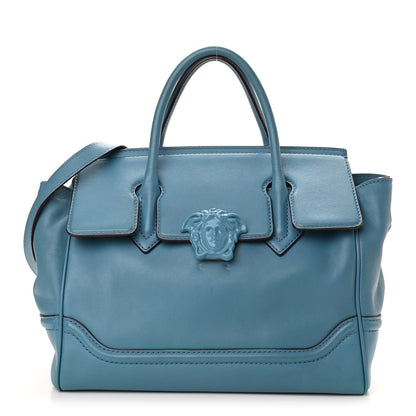 Versace Calfskin Large Palazzo Empire Bag Blue 1 of 14