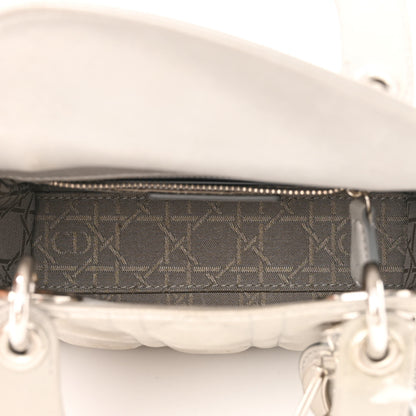 Christian Dior Metallic Lambskin Cannage Mini Lady Dior Silver 5 of 13