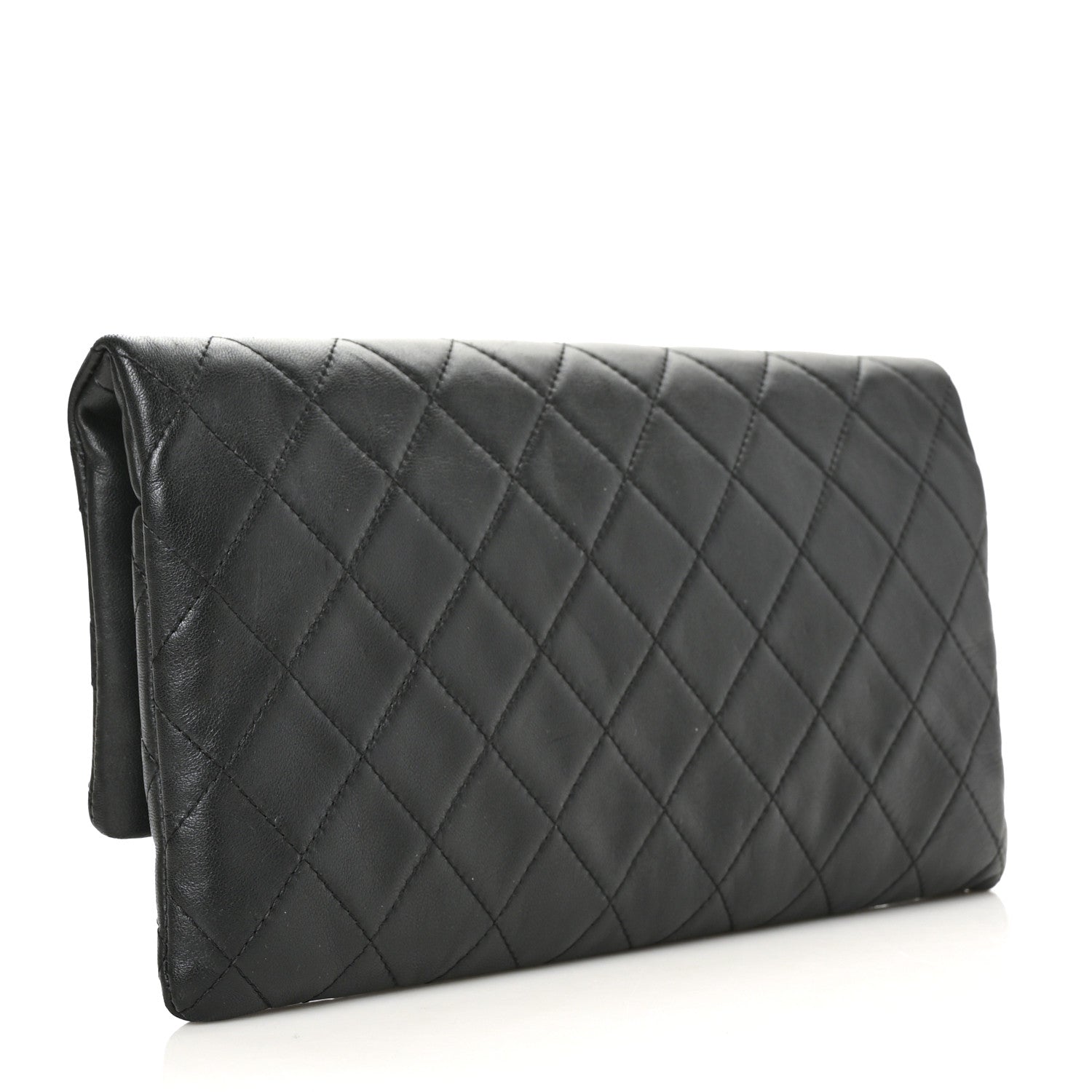 Chanel Lambskin Quilted CC Beauty Clutch Black 3 of 8