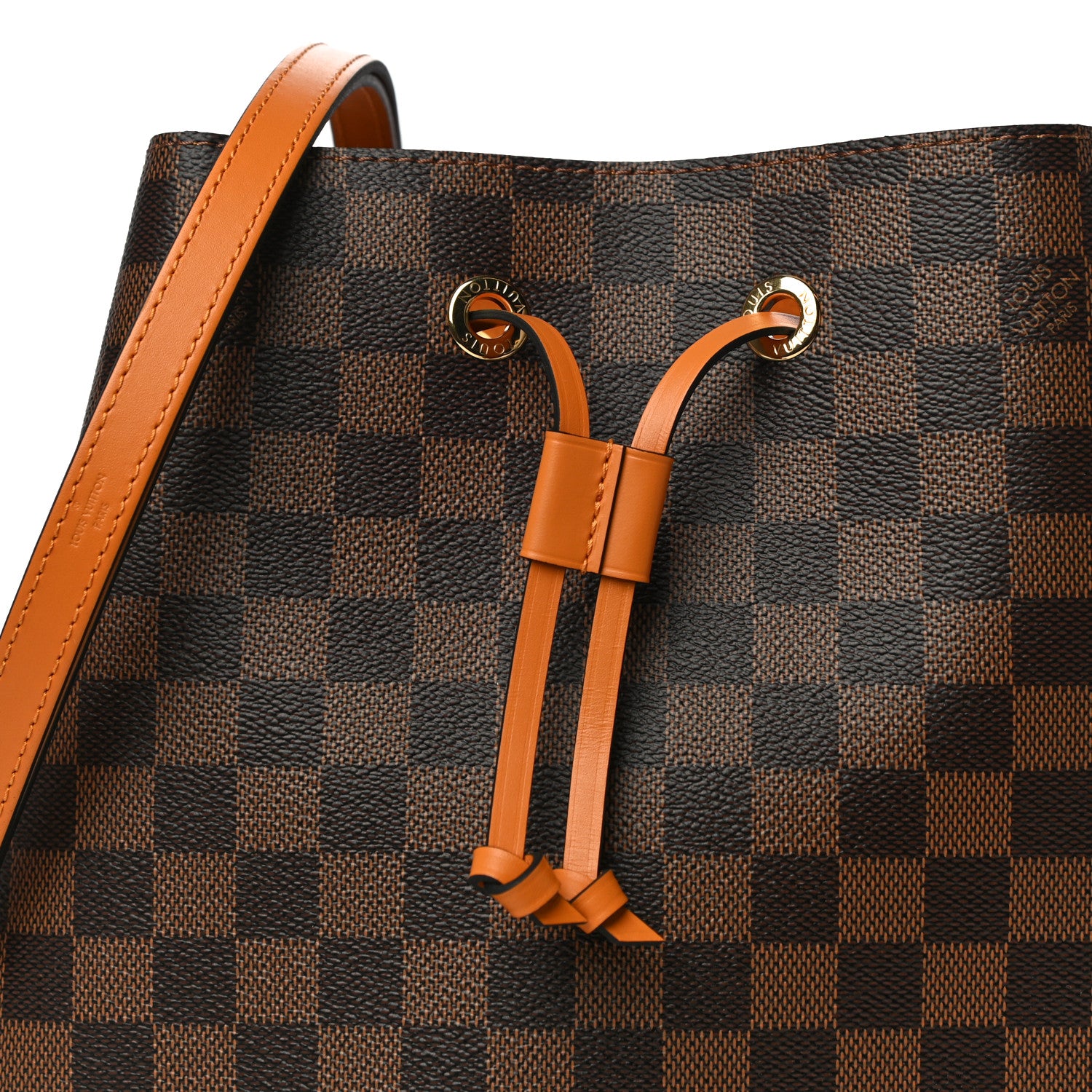 Louis Vuitton Damier Ebene Neonoe MM Safran 8 of 10