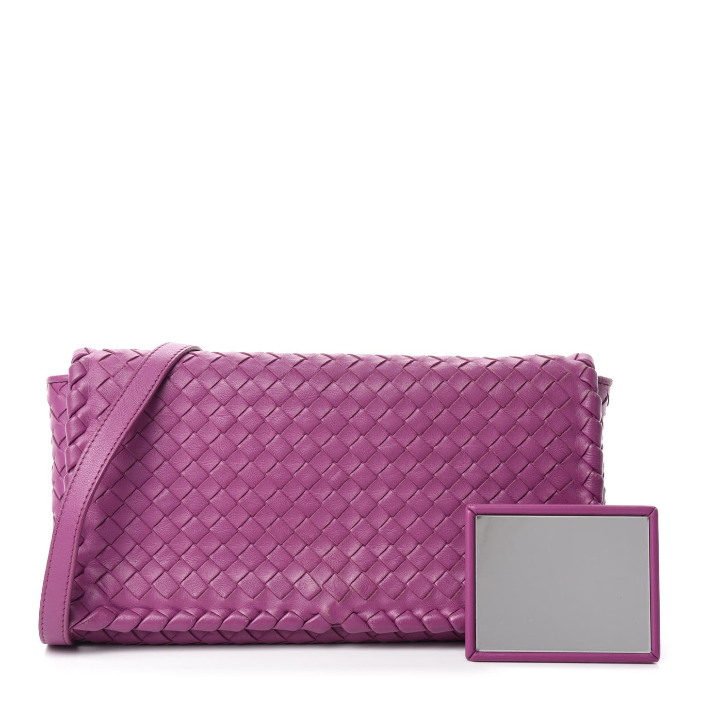 Nappa Intrecciato Dahlia Clutch Crossbody Peony