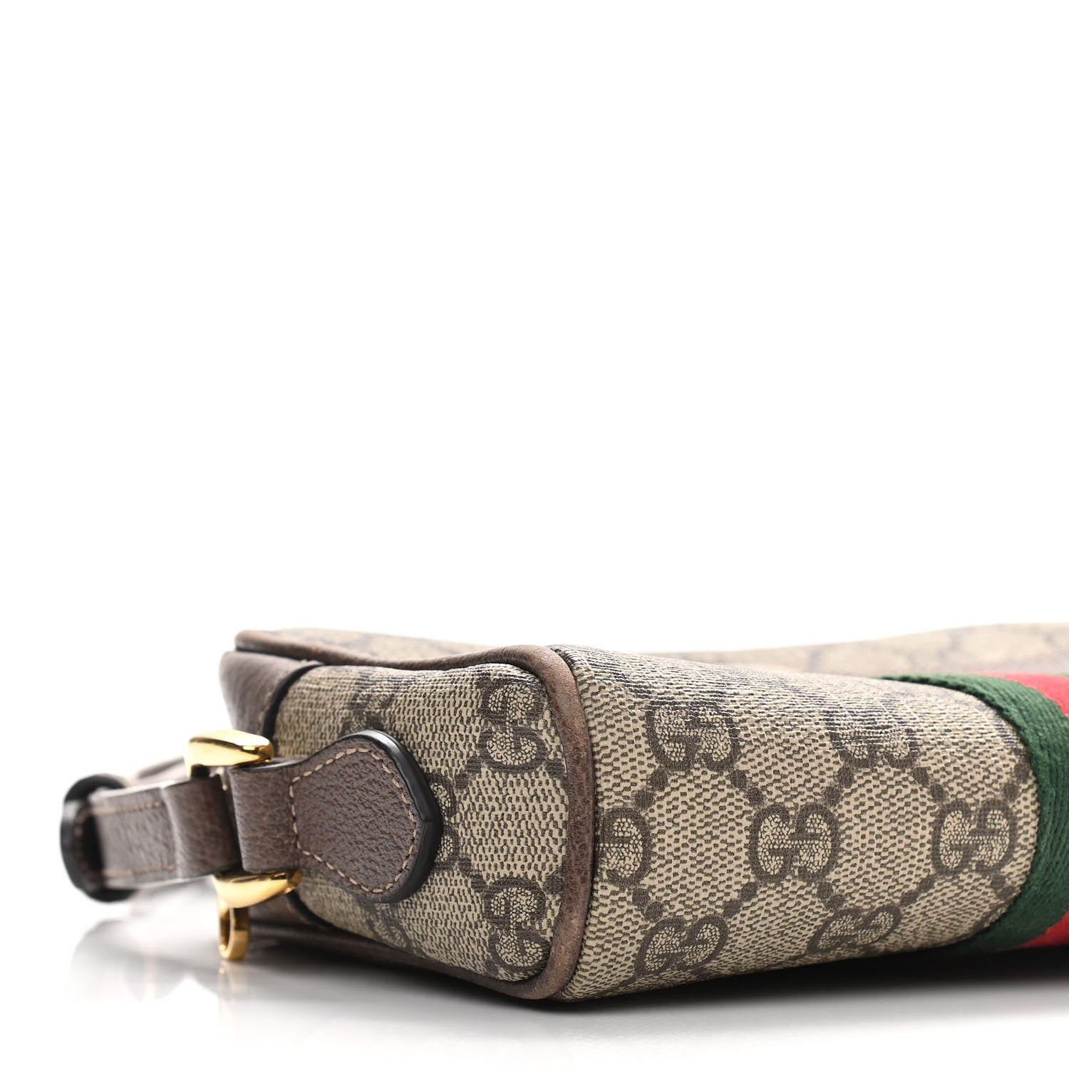 Gucci GG Supreme Monogram Web Mini Ophidia Shoulder Bag Brown 9 of 10