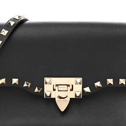 Valentino Garavani Vitello Medium Rockstud Flip Lock Crossbody Bag Black 7 of 12