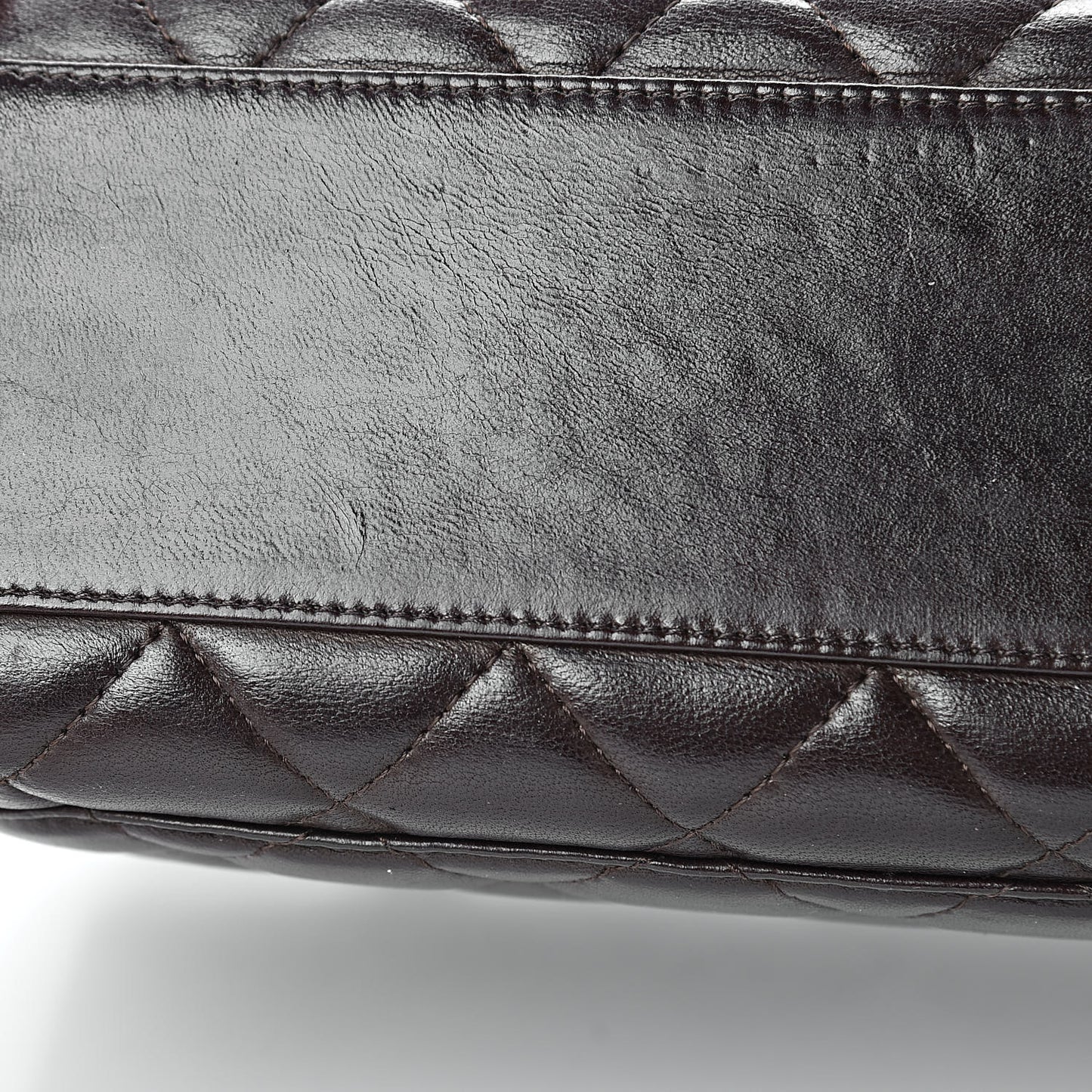 Lambskin Quilted Medium Kelly Flap Brown