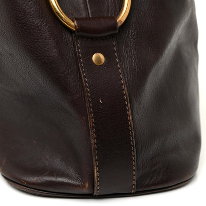 Saint Laurent Calfskin Oversized Muse Dark Brown 19 of 29