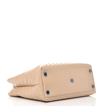 Saint Laurent Calfskin Y Quilted Monogram Large Loulou Shopper Nude Powder 4 of 8