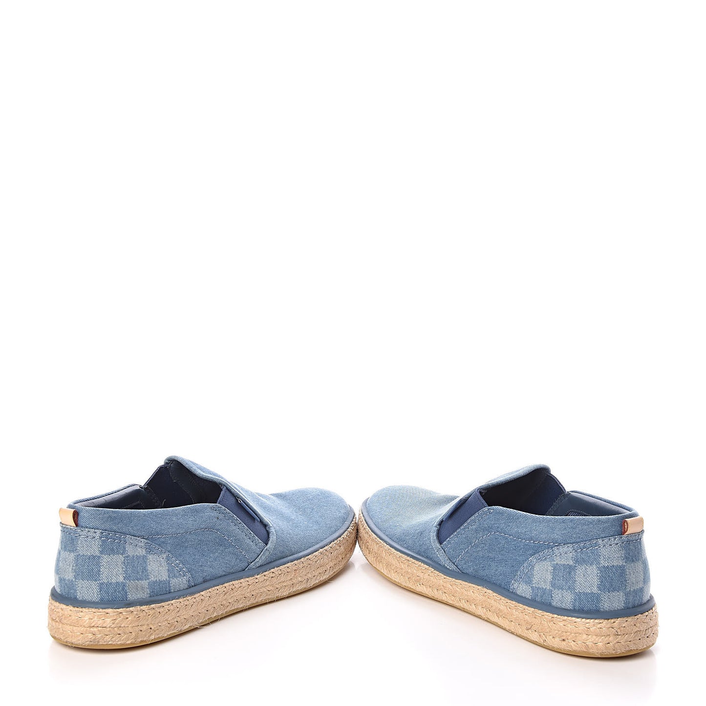 Denim Damier Mens Coconut Grove Espadrilles 12 Blue