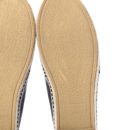 Saint Laurent Lambskin Monogram Espadrilles 37 Black 6 of 9