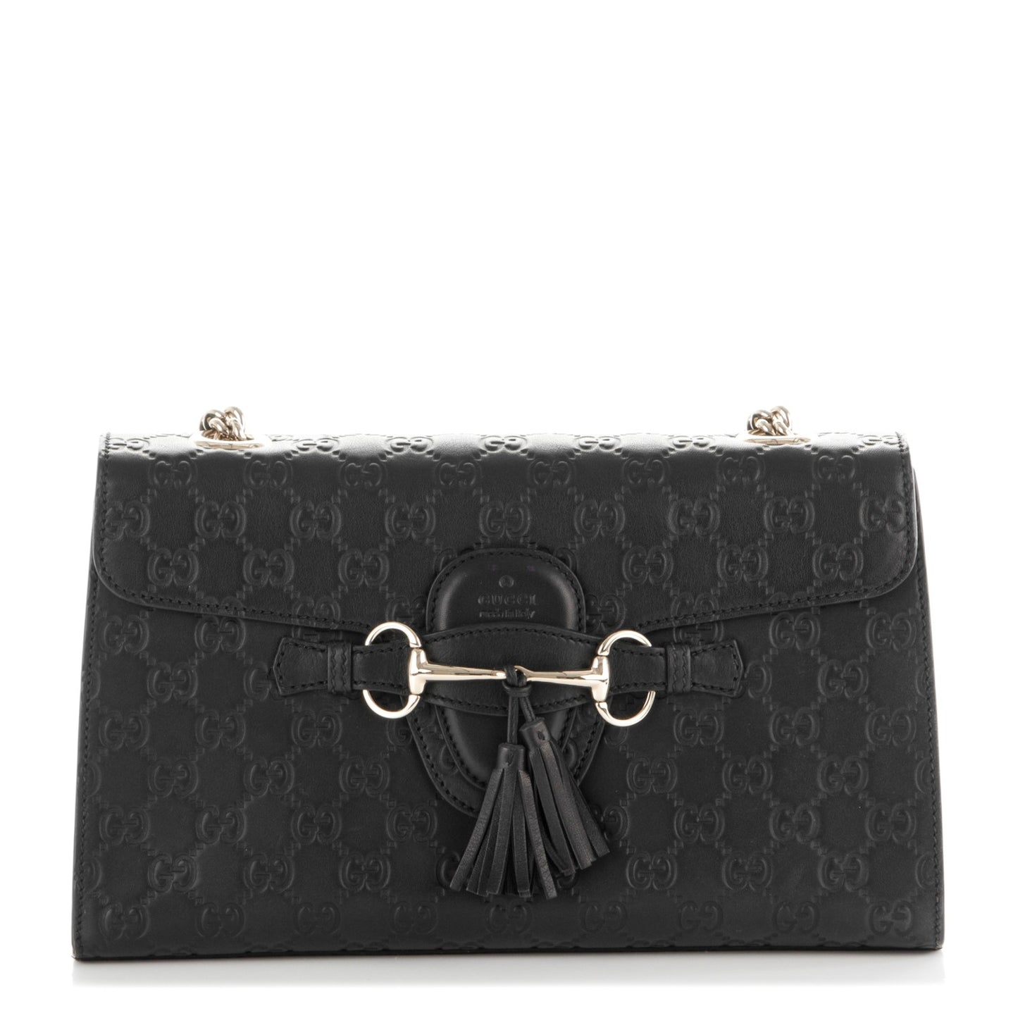 Guccissima Medium Emily Chain Shoulder Bag Black