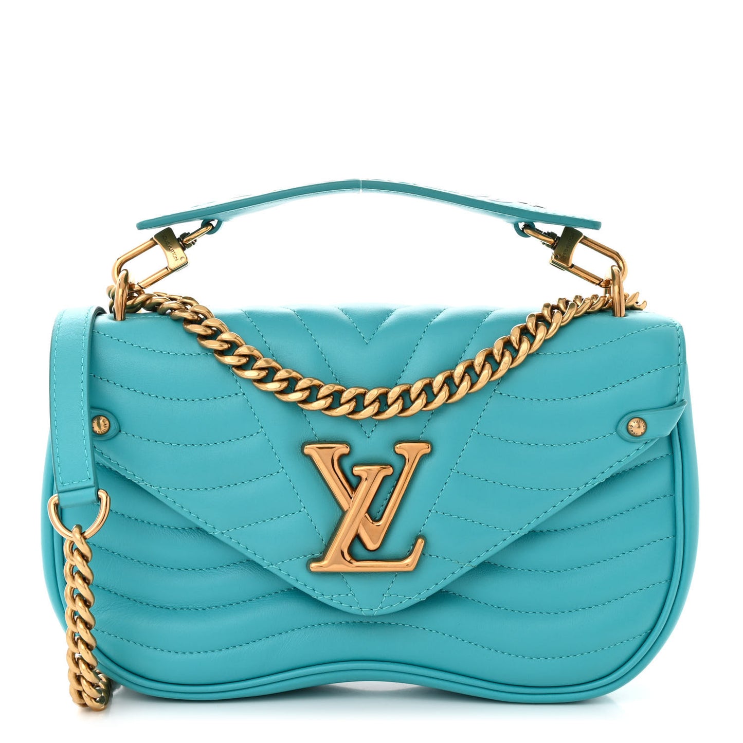 Calfskin New Wave Chain PM Malibu Green